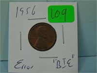 1956 "BIE" Error Wheat Penny