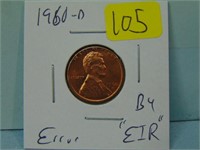 1960-D "EIR" Error Lincoln Penny