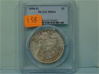 1898-O Morgan Silver Dollar - PCGS Graded MS-64