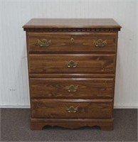 Dark Knotty Pine Chest of Drawers