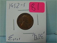 1952-S "BIE" Error Wheat Penny