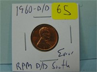 1960-D/D RPM D/D South Error Lincoln Penny