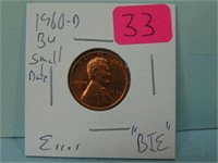 1960-D Small Date "BIE" Error Lincoln Penny