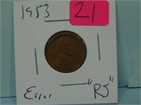1953 "RJ" Error Wheat Penny