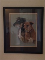 Marcus & Neiman Photo of 2 Dogs, Artist Signed,
