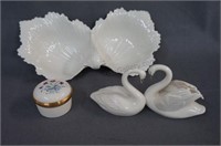 Lenox Fine China Swan, Nut Dish & Trinket Box