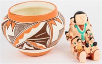 Native American Pottery Isleta & Teissedre Pueblos
