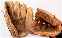 2 Vintage RH Baseball Gloves Mickey Mantle +