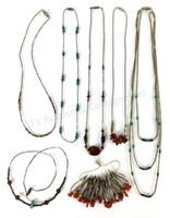 (6) Native American Liquid Silver Jewelry