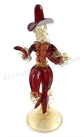 Murano Venetian Red Glass Dancing Cowgirl