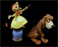 (2) Disney Classics Bruno & Needle Mouse Figurines
