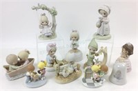 (11) Precious Moments Figurines & Bell