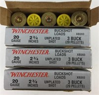 20 Rds. Winchester 20 Gauge Shotgun Shells