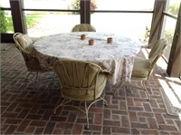 Stone Top Patio Table & 4 Chairs -
