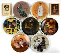 (7) Norman Rockwell Christmas Plates