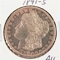 Coin 1891-S Morgan Silver Dollar AU