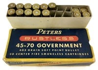 11 Rds. Peters 45-70 Govt. Rustless Ammunition