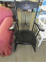 Press Back Painted Wood Rocking Chair