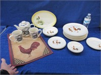 various rooster-chicken dishes - etc.