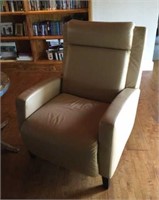 Kovacs Brand Light Colored Leather Recliner