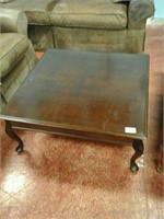 Large Square dark wood coffee table