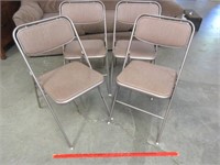 4 vintage samsonite folding chairs