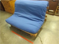 blue futon with frame - 54in wide