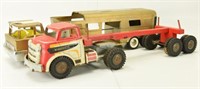 Lot #121 (2) pressed steel tractor trailers to