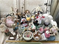 Lot of Hand Crafted Bunnies, Dolls/Ceramics