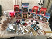 Lot of Doll Heads and Crafting Supplies