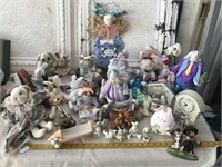 Huge Lot of Rabbit and Bunny Home Decor