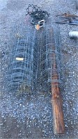 2 Partial Rolls Of Fence Wire And 7' Post
