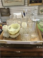 Boxed Lot of Misc Old Glass
