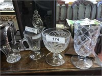 Set Of 4 Vintage Clear Glass Pieces