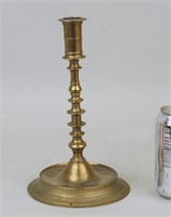 Fine Early Turned Brass Candlestick
