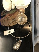 Old Perfume Bottle & Necklace