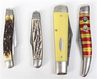 (4) Collectable of Vintage Folding Knives