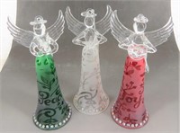 Set of 3 "LENOX" Joyous Tidings Angel Ornaments