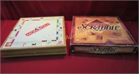 Multi-Game Board, Scrabble Deluxe Game, 2pc Lot