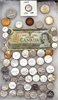 Collection of Vintage CANADIAN Coins & CURRANCY