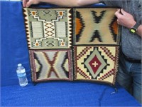 vintage woven indian wool mat 25x30