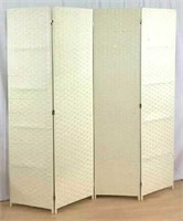 4-Panel Woven Room Divider