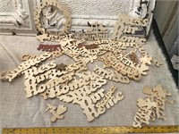 Lot of Wooden Crafting Words