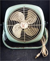 Eastern Electric Mid Century 10" Green Floor Fan