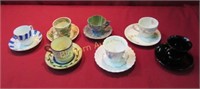 Tea Cups & Saucers, 7pc Lot