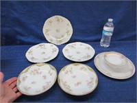6 antique haviland porcelain items