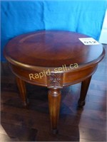 Oval Inlay Side Table - Solid