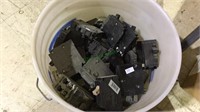 Five gallon bucket of electric box switches