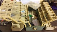 Fishing tackle box filled with all kinds of
