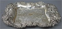 STERLING SILVER ASPARAGUS TRAY WITH PIERCED INSERT